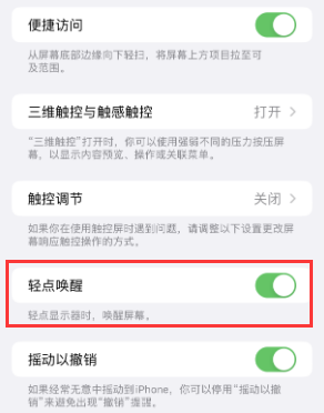 镇赉苹果授权维修站分享iPhone轻点无法唤醒怎么办 