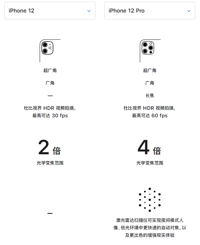 镇赉苹果手机维修分享苹果 iPhone 12 与 iPhone 12 Pro 选哪款 